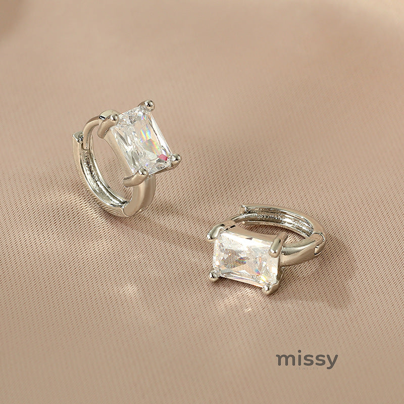 Arlo Square Zircon Drop Earrings [ZBWN7BC2]