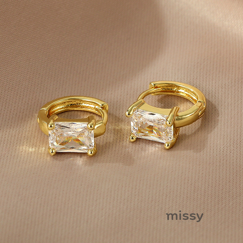 Arlo Square Zircon Drop Earrings [EH8UGH52]