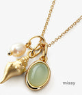Arlynn Gold Plated Shell Necklace [UG47QREZ]