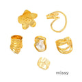 Ashlee Pearl Blossom Ring Set [OFGLWE4O]