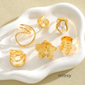 Ashlee Pearl Blossom Ring Set [13BFWO7U]