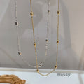 Ashley Olive Bead Chain Necklace [Z0W1F0FF]
