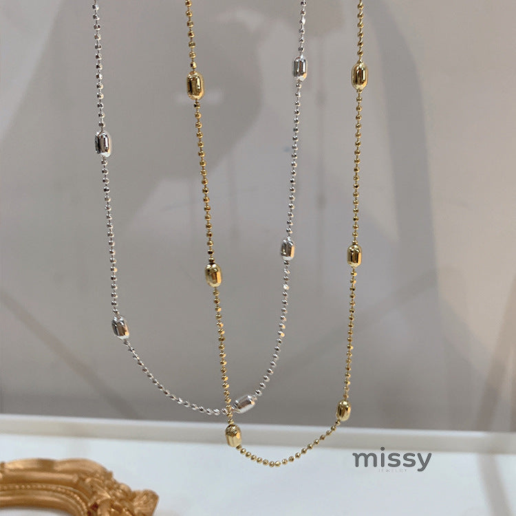 Ashley Olive Bead Chain Necklace [Z0W1F0FF]