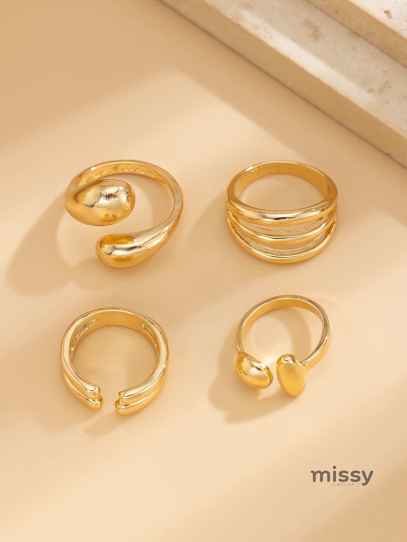 Ashlynn Geometric Ring Set [XODJSCJF]