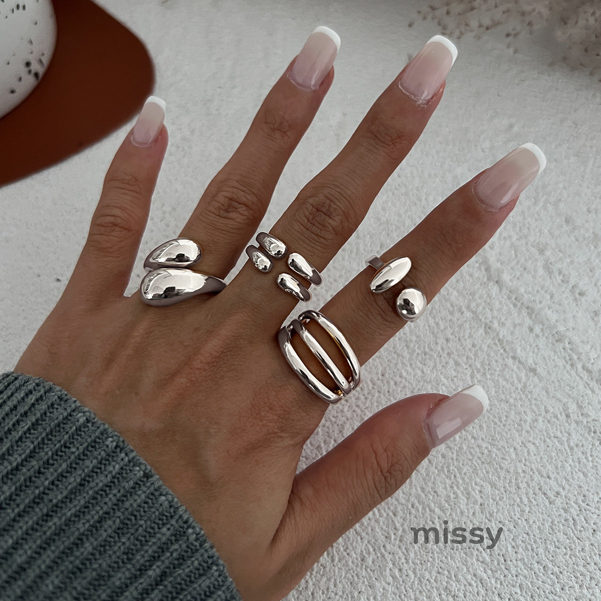 Ashlynn Geometric Ring Set [QZ4TY9Z0]