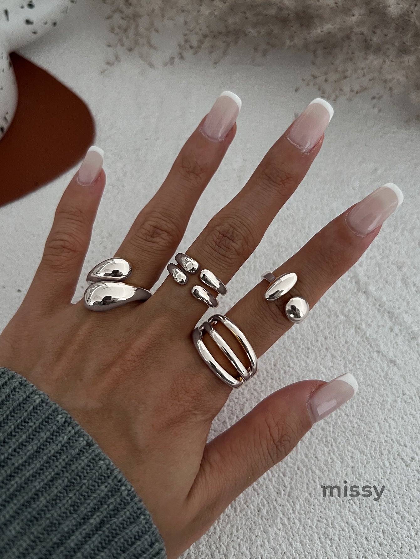 Ashlynn Geometric Ring Set [ENCQDN7G]