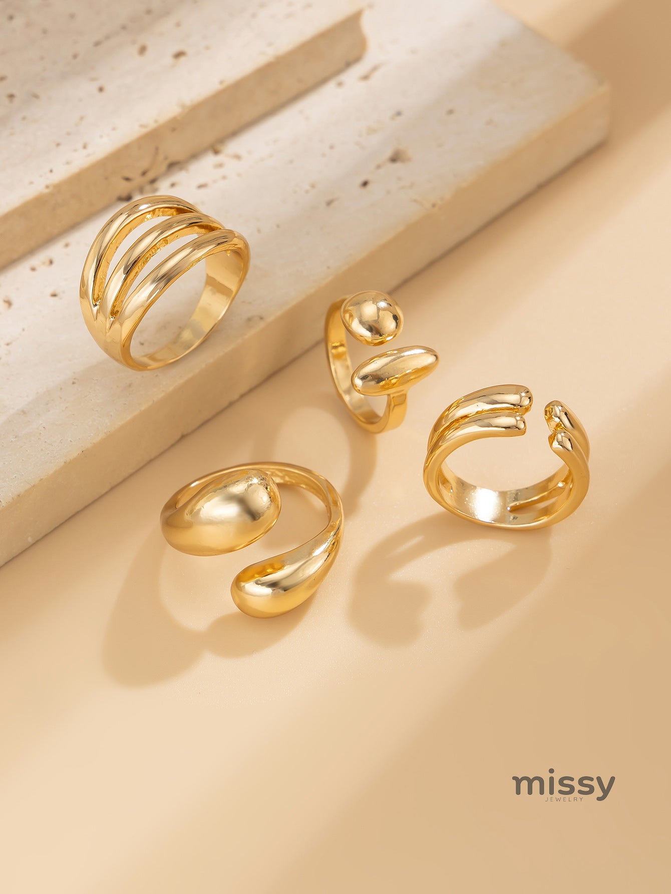 Ashlynn Geometric Ring Set [L1XWLJN8]