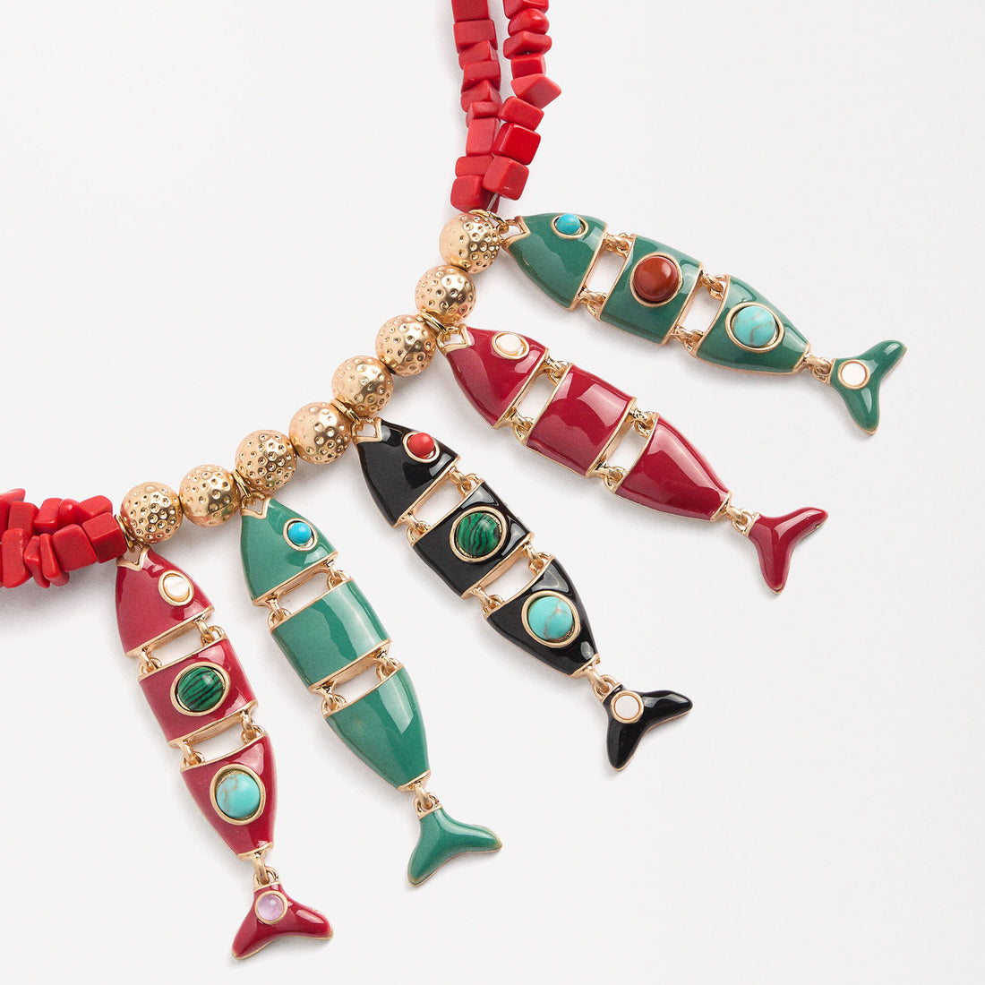 Ashlynne Enamel Koi Charm Necklace [01NTWOBC]