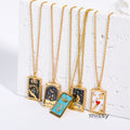 Athena Gilded Tarot Charm Necklace [C4GHD54J]