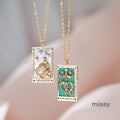 Athena Gilded Tarot Charm Necklace [WIGZ15JY]