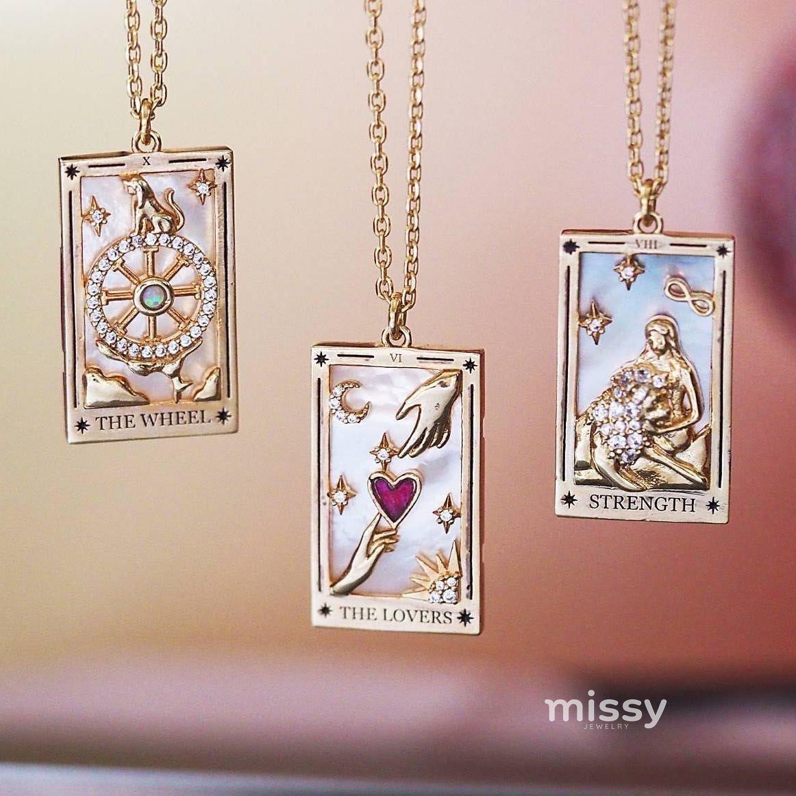 Athena Gilded Tarot Charm Necklace [ULRKZPF3]