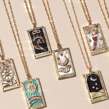 Athena Gilded Tarot Charm Necklace [EV5KSKRH]