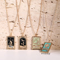 Athena Gilded Tarot Charm Necklace [ICZLDJOC]