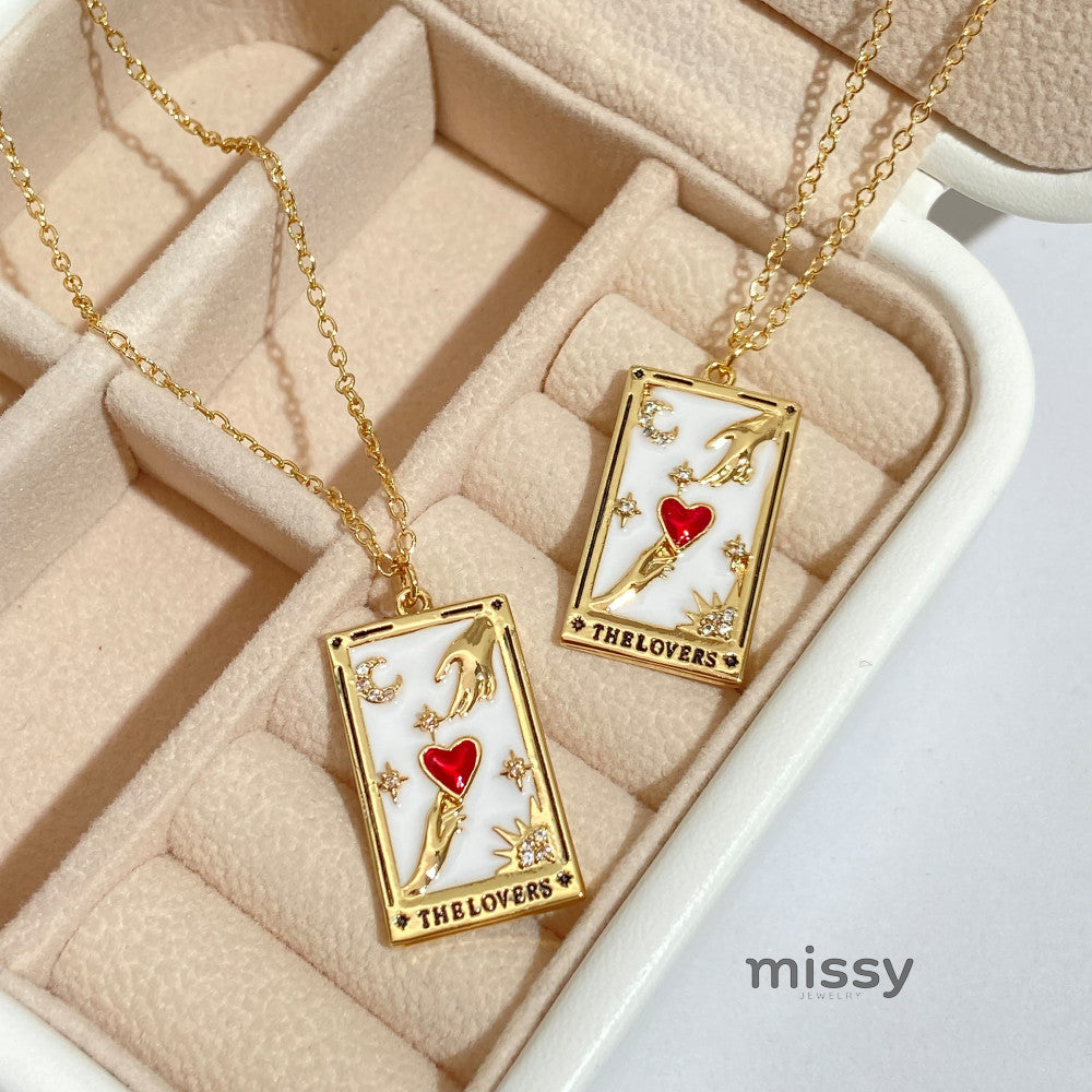 Athena Gilded Tarot Charm Necklace [OCV4XI54]