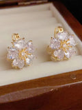 Audra Cat Eye Flower Ear Cuff