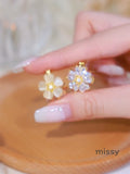 Audra Cat Eye Flower Ear Cuff