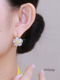 Audra Cat Eye Flower Ear Cuff