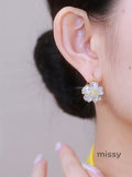 Audra Cat Eye Flower Ear Cuff