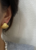 Audree Textured Shell Hoops [5HSCSJNP]