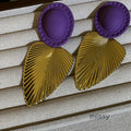 Auri Gilded Leaf Drop Earrings [583F5YWO]