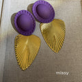 Auri Gilded Leaf Drop Earrings [HXM9HF0U]