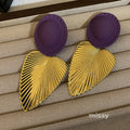Auri Gilded Leaf Drop Earrings [ECP5GBF5]