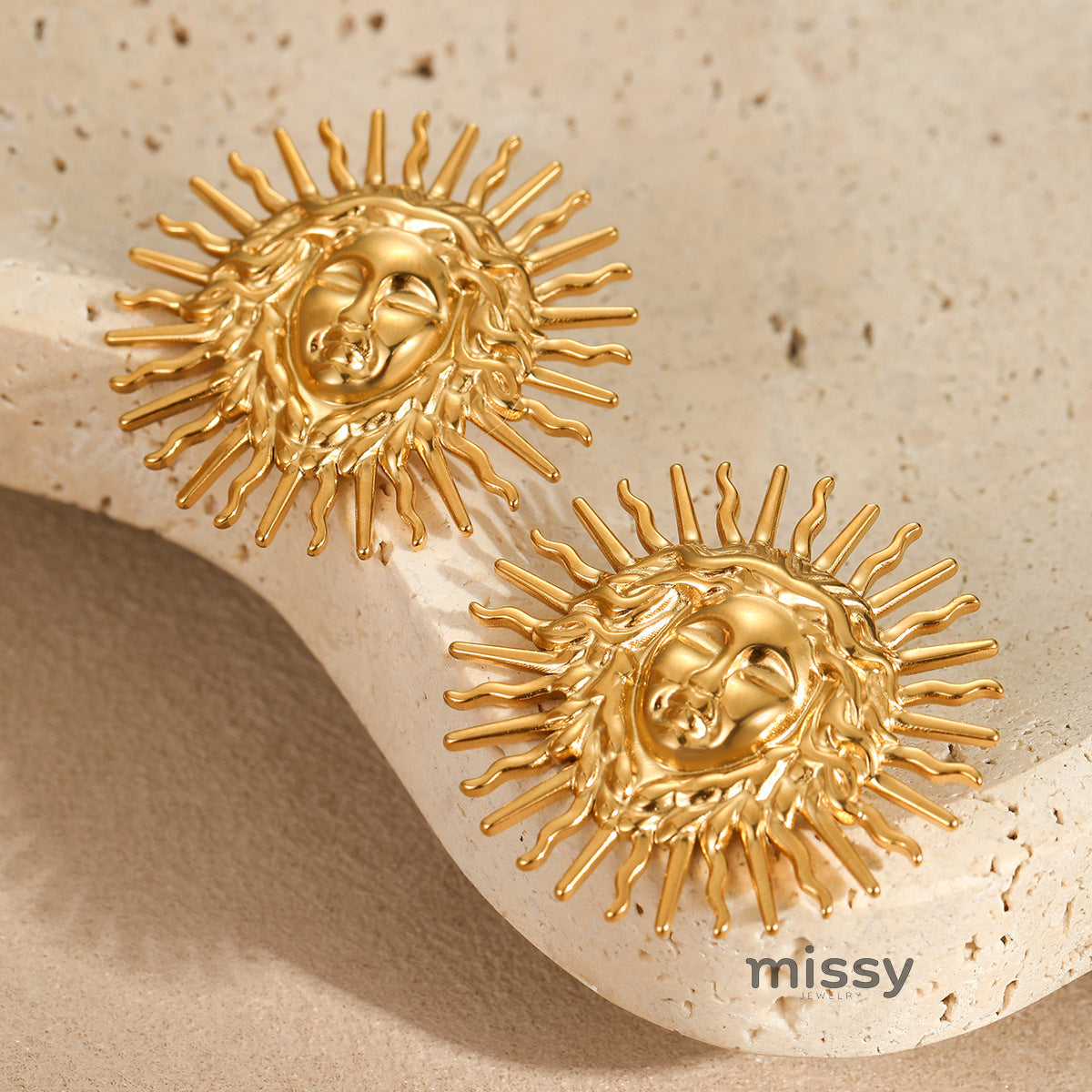 Auriel Sun Goddess Statement Earrings [0O52Y6WV]