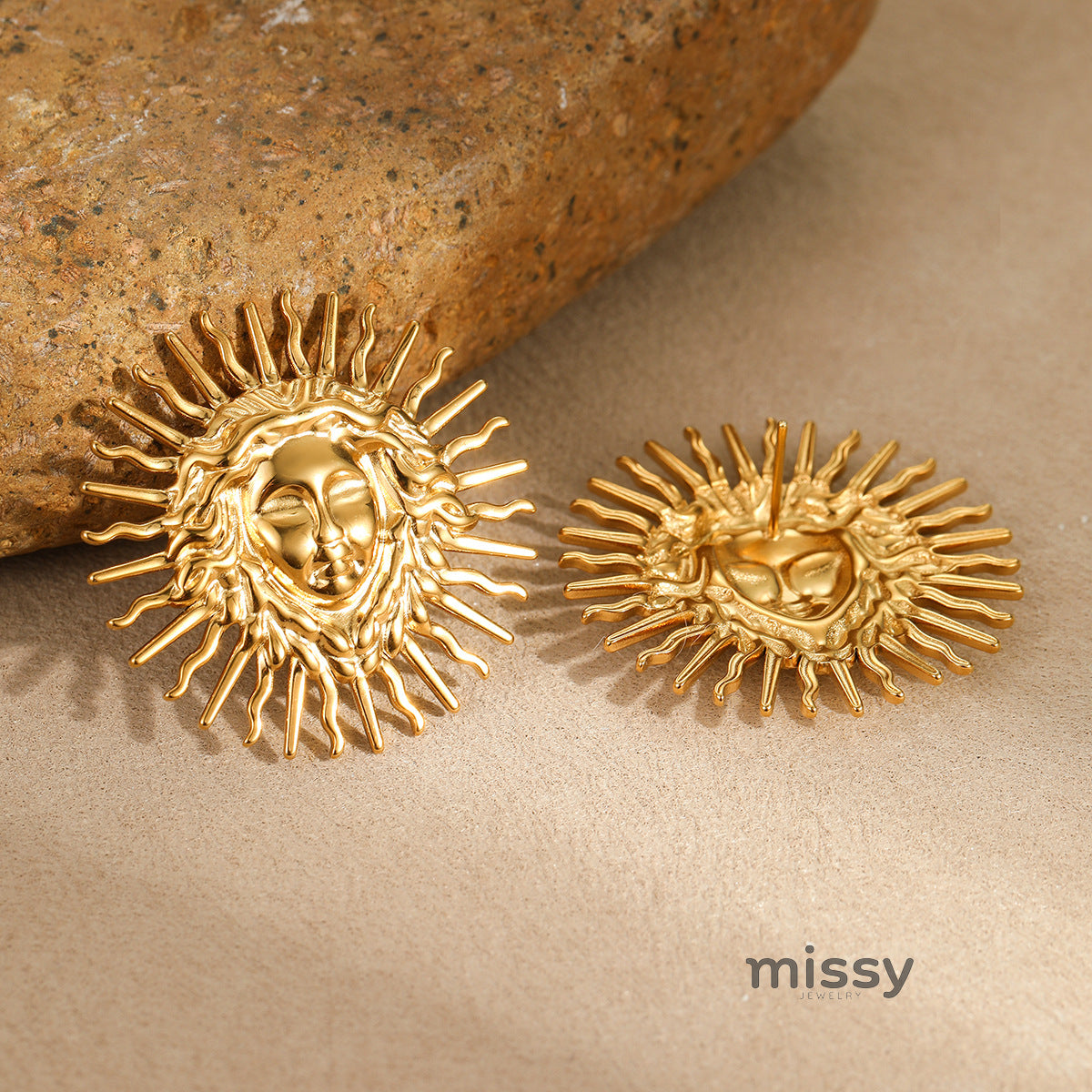 Auriel Sun Goddess Statement Earrings [YWA35T8M]