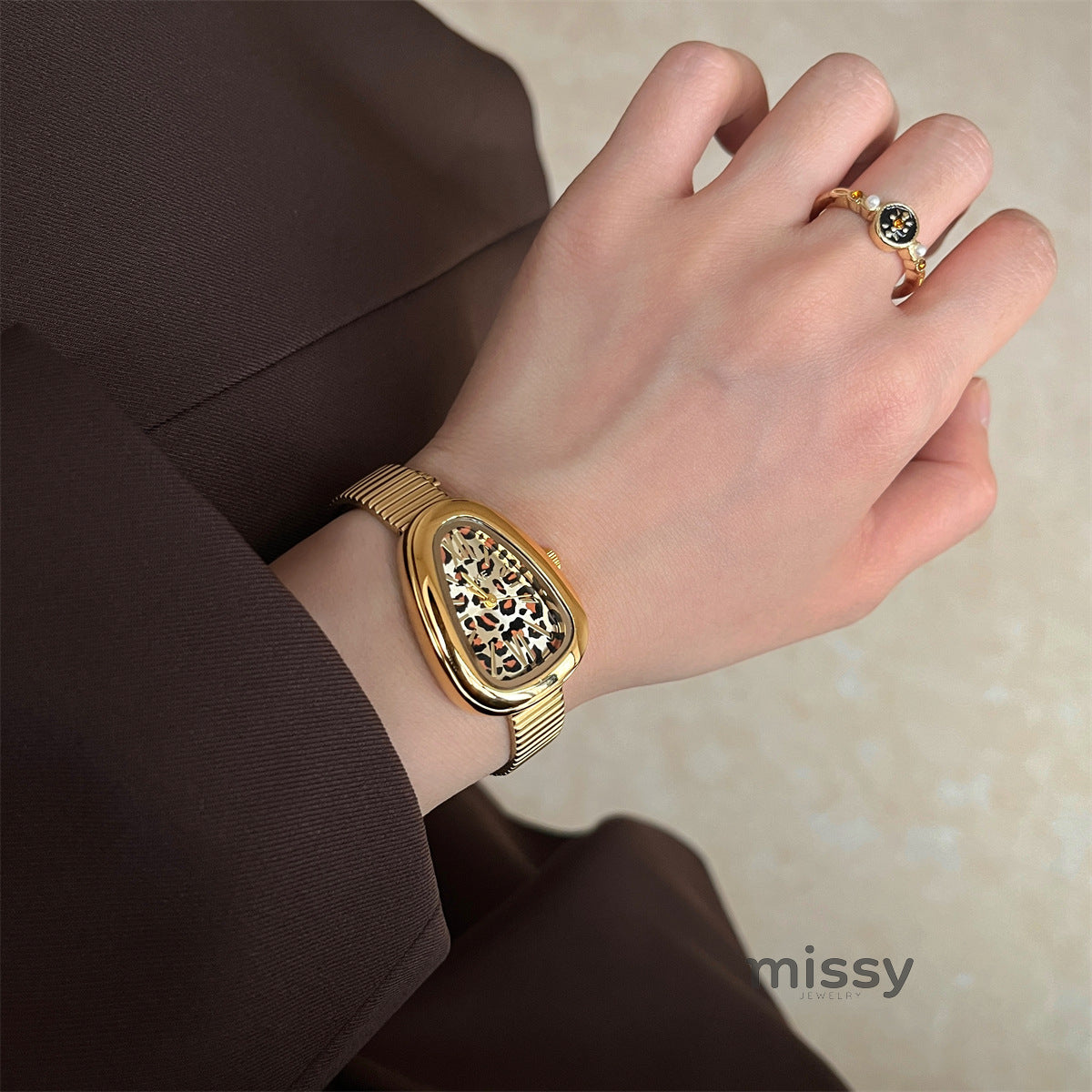 Avalina Snake Head Leopard Watch [E0FH561M]