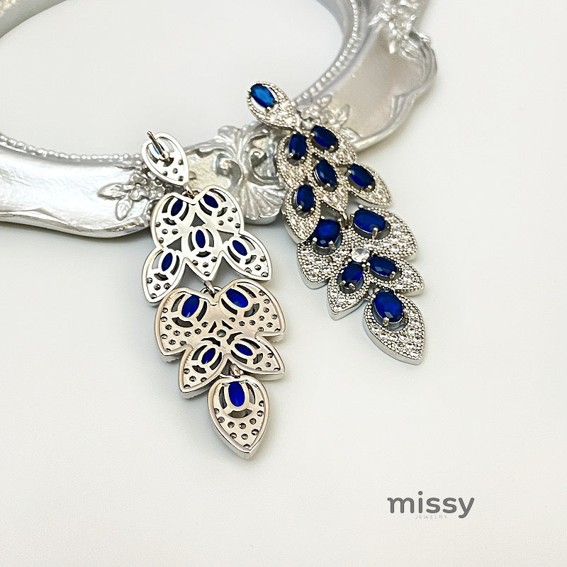 Avangeline Zircon Leaf Earrings [XXM08IYY]