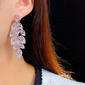 Avangeline Zircon Leaf Earrings [PAOCRMPT]