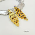 Avangeline Zircon Leaf Earrings [6B5PAF7H]