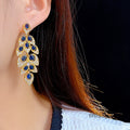 Avangeline Zircon Leaf Earrings [7YDUEF8I]