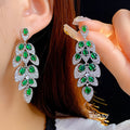 Avangeline Zircon Leaf Earrings [1749WMPS]