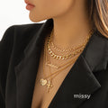 Avneet Layered Heart Cross Necklace [4TW4ABZT]