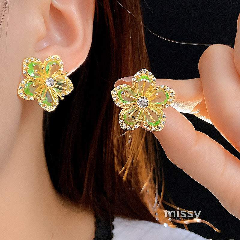 Avni Zircon Flower Earrings [W9VXX5RG]