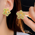 Avni Zircon Flower Earrings [BZG1MIY9]