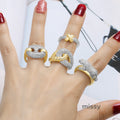 Ayah Dual-Tone Leopard Ring [7WZZZAAN]