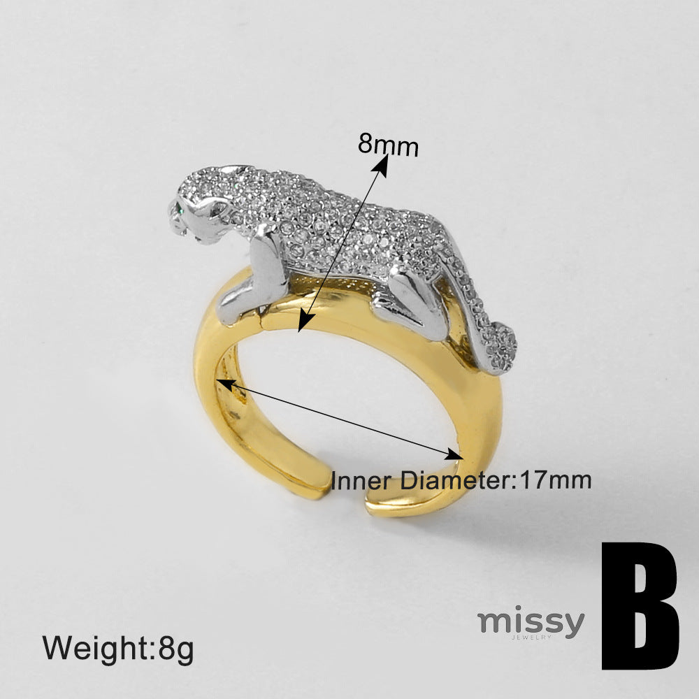 Ayah Dual-Tone Leopard Ring [JUQBYYNV]