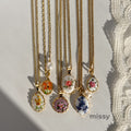 Ayelen Painted Pendant Necklace [XQLNO3S3]