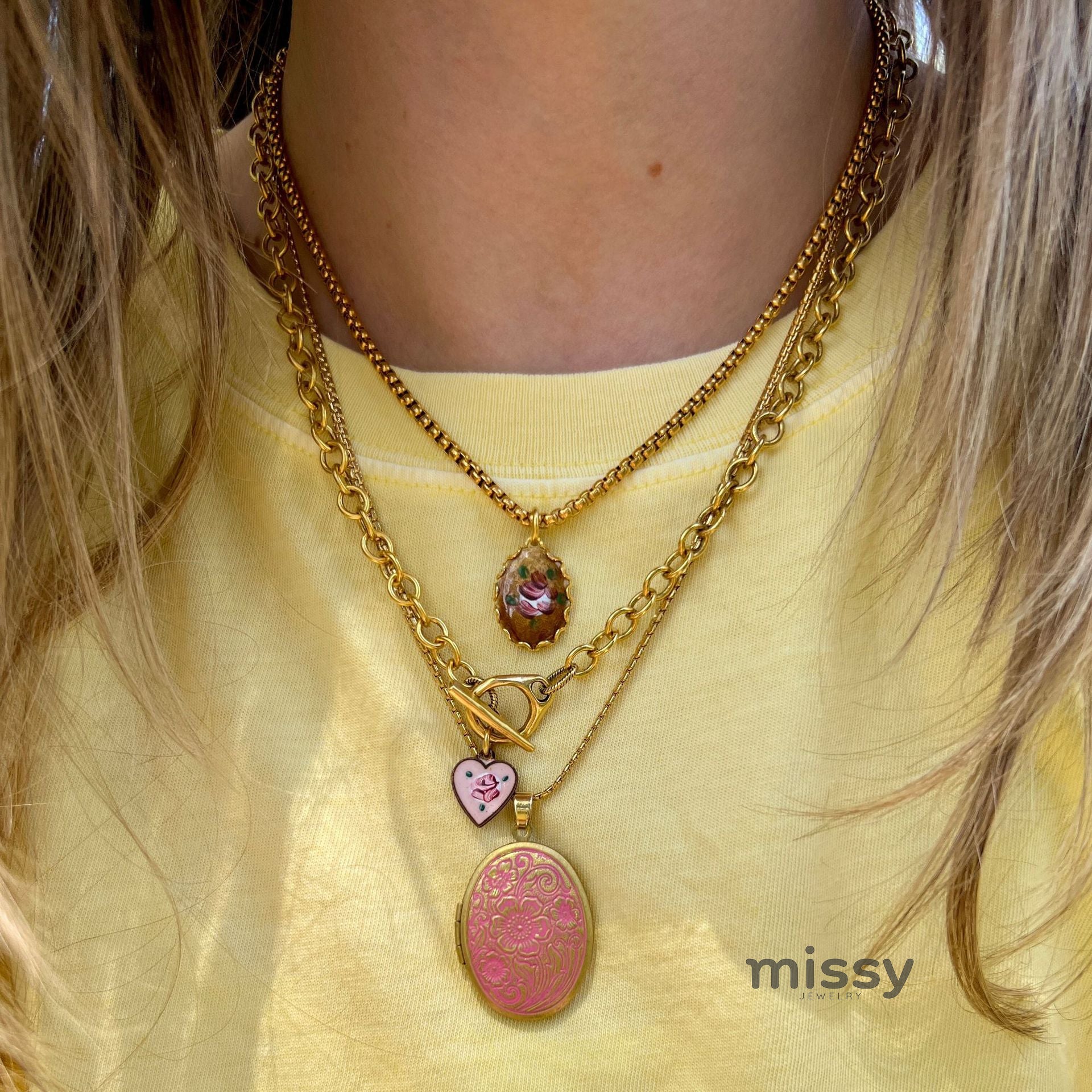 Ayelen Painted Pendant Necklace [GGM0BTZA]