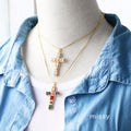 Ayva Zircon Cross Necklace [3UBM0EU7]