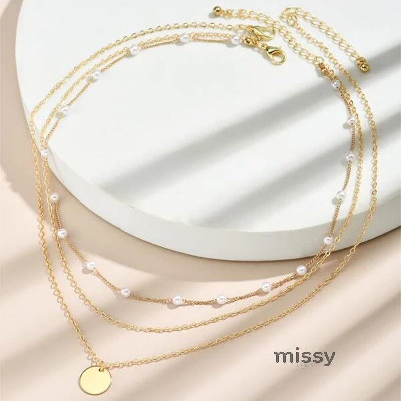 Baileigh Layered Pearl Necklace [S0MJBBPN]