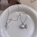 Baroque Pearl Fish Pendant Necklace [BRXF009I]