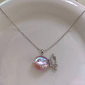 Baroque Pearl Fish Pendant Necklace [T45T6CA6]
