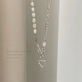 Baroque Pearl Heart Pendant Necklace [XK2ESXNS]