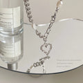 Baroque Pearl Heart Pendant Necklace [DSZL09BI]