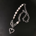 Baroque Pearl Heart Pendant Necklace [R5T6NH81]