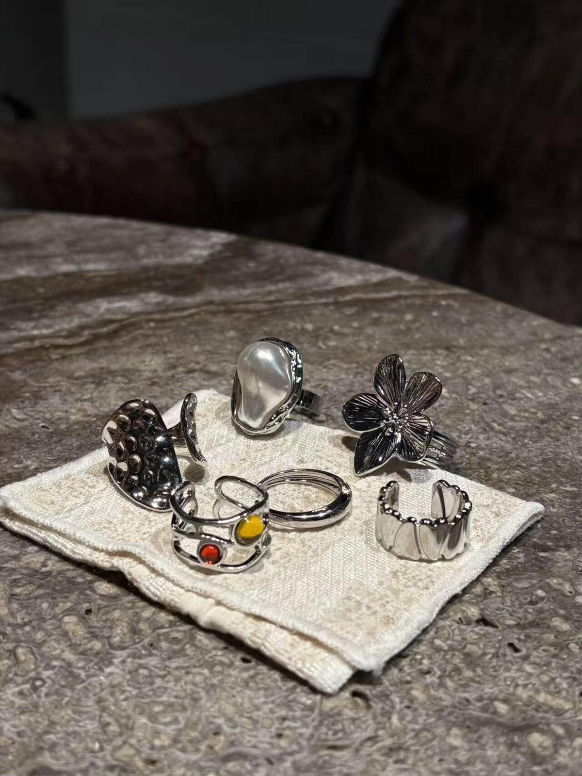Baroque Pearl Ring Set [3XXWBPJS]