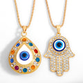 Baylee Hamsa Evil Eye Necklace [L9A2L9Z8]